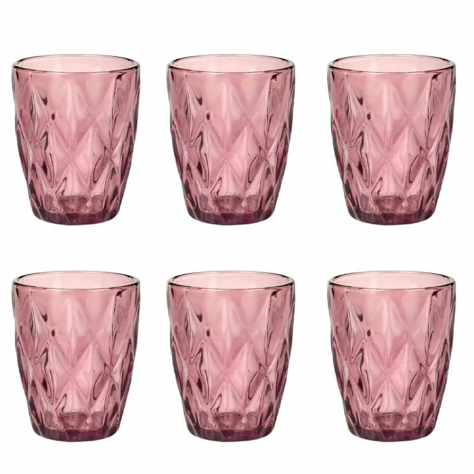 Ochelari de apă colorate Set 6 piese Design modern - Timon Viadurini