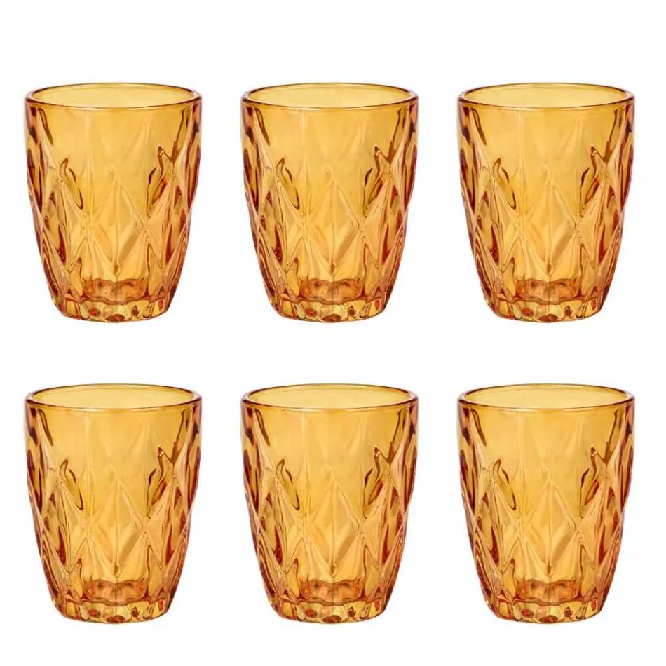 Ochelari de apă colorate Set 6 piese Design modern - Timon Viadurini