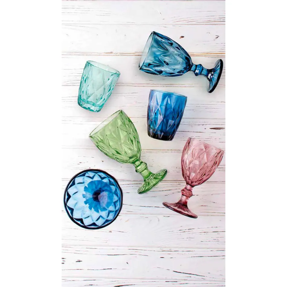 Ochelari de apă colorate Set 6 piese Design modern - Timon Viadurini