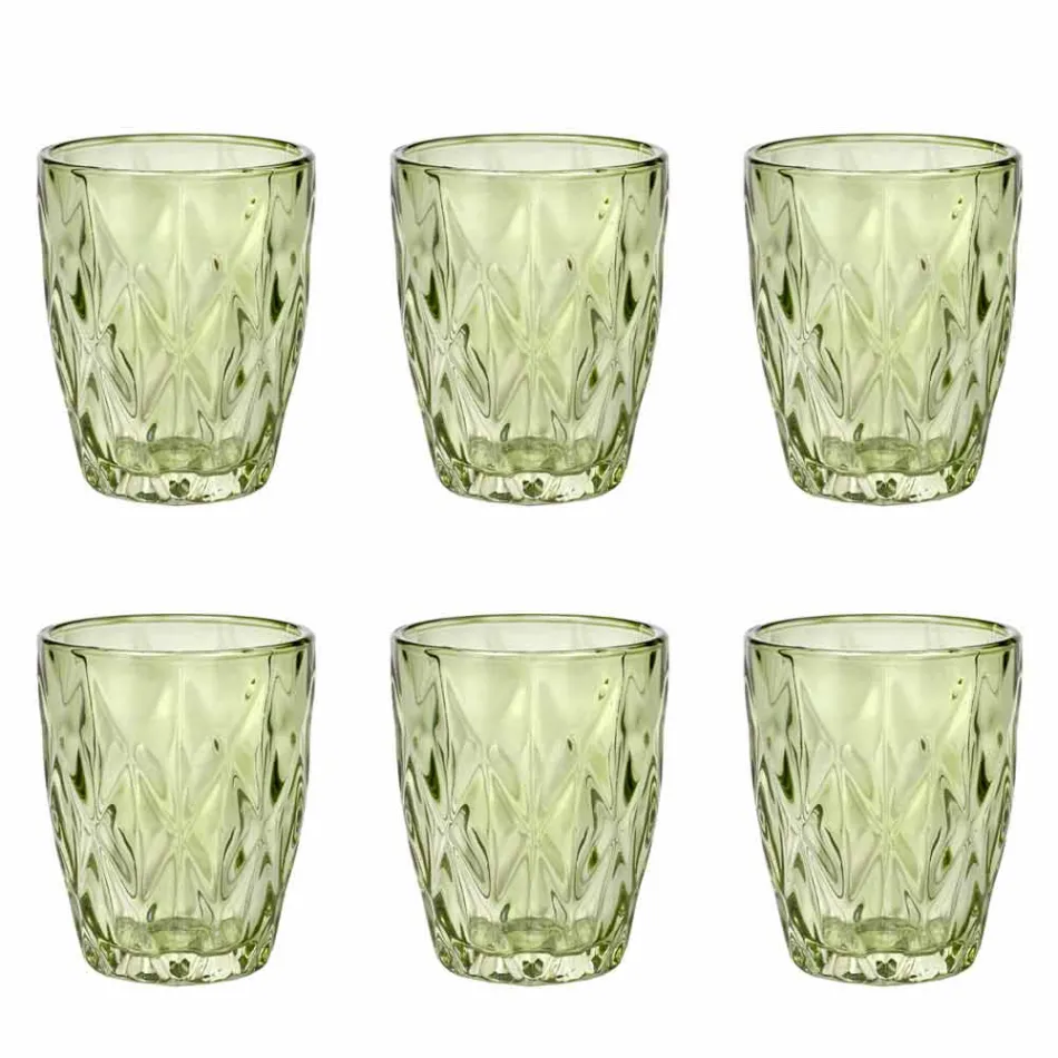 Ochelari de apă colorate Set 6 piese Design modern - Timon Viadurini