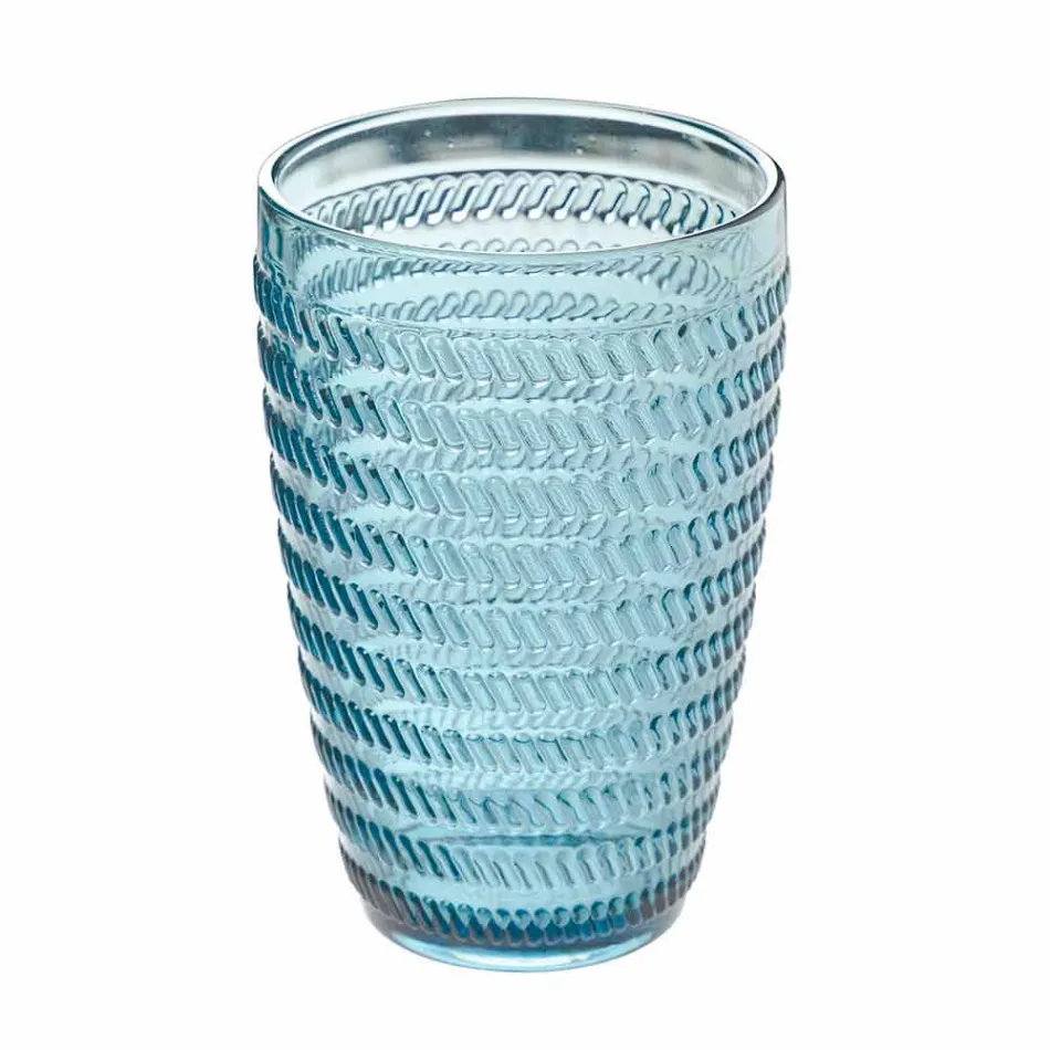 Set de băuturi din sticlă modernă din sticlă decorată 12 bucăți - Mix Viadurini