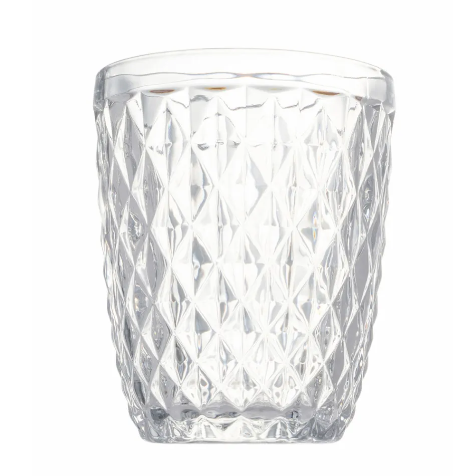 Set de sticlă în apă colorată și sculptată din sticlă 12 bucăți - Brillo Viadurini