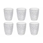 Set de sticlă în apă colorată și sculptată din sticlă 12 bucăți - Brillo Viadurini