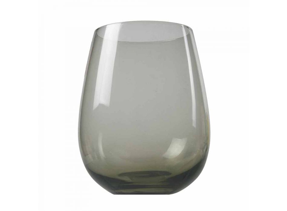 Design pahare de apă din sticlă colorată, 12 bucăți - Aperi Viadurini