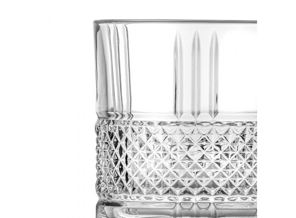 Set de ochelari cu pahare mici în cristal decorat Eco 12 buc Viadurini