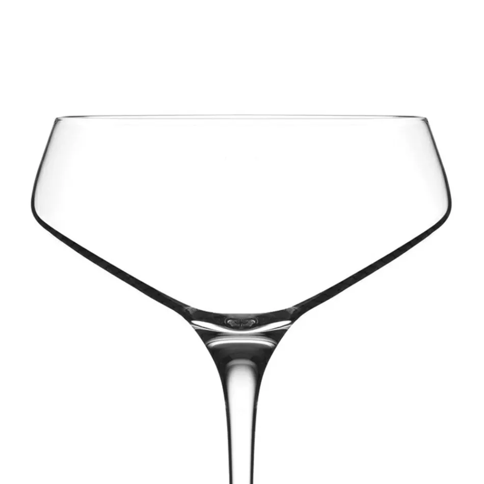 Set de pahare de sampanie din cristal ecologic italian 12 buc. - Etera Viadurini