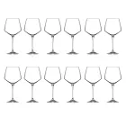 Set de pahare de vin minimal cu cristal roșu sau alb 12 buc. - Etera Viadurini
