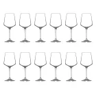 Set de pahare de vin minimal cu cristal roșu sau alb 12 buc. - Etera Viadurini