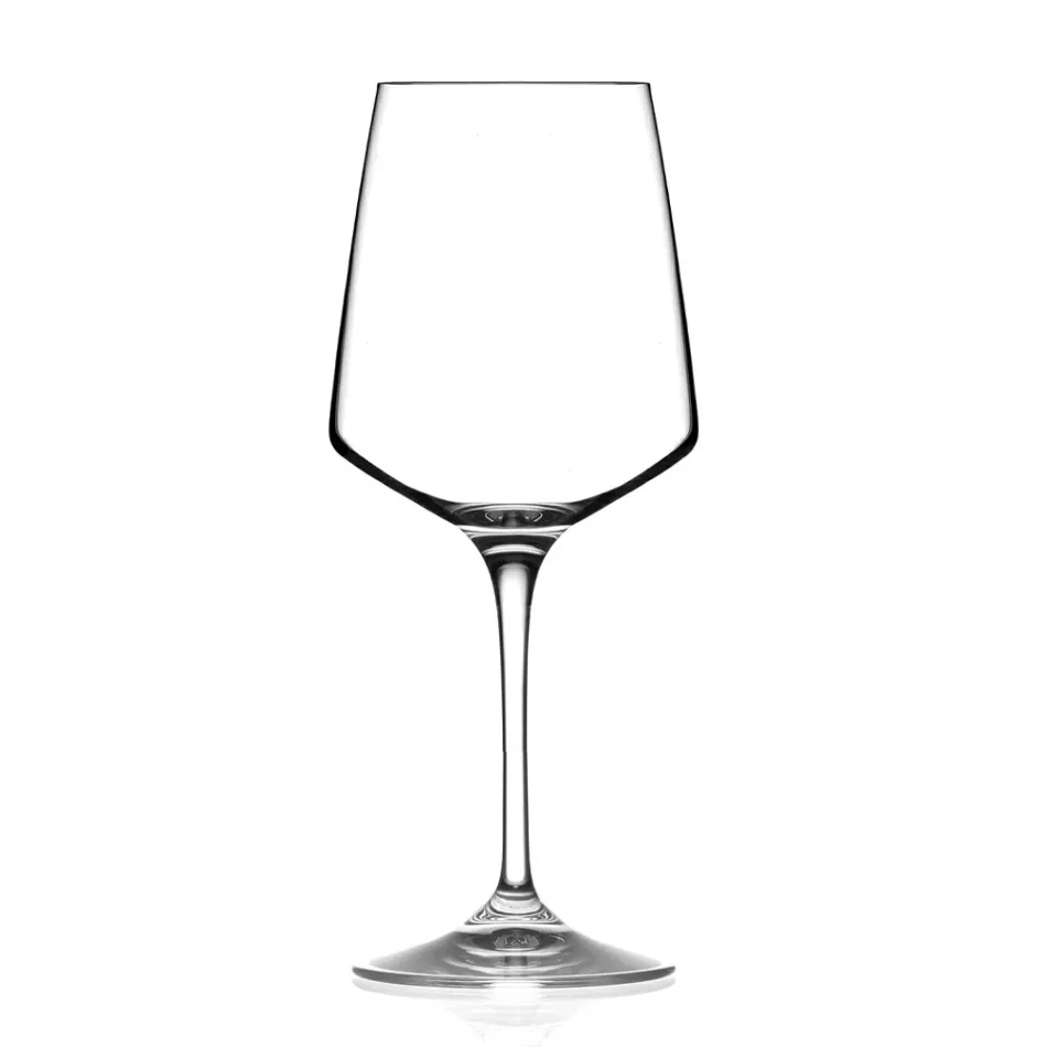 Set de pahare de vin minimal cu cristal roșu sau alb 12 buc. - Etera Viadurini