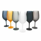 Set de pahare de vin roșu sau alb în sticlă colorată, 12 bucăți - jantă Viadurini