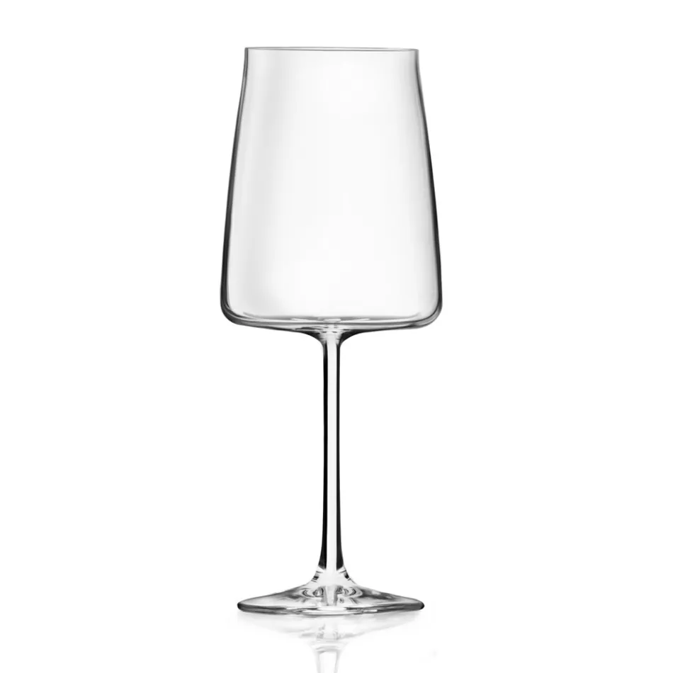Set de pahare italian Minimal Eco Crystal 12 bucăți - Primordio Viadurini