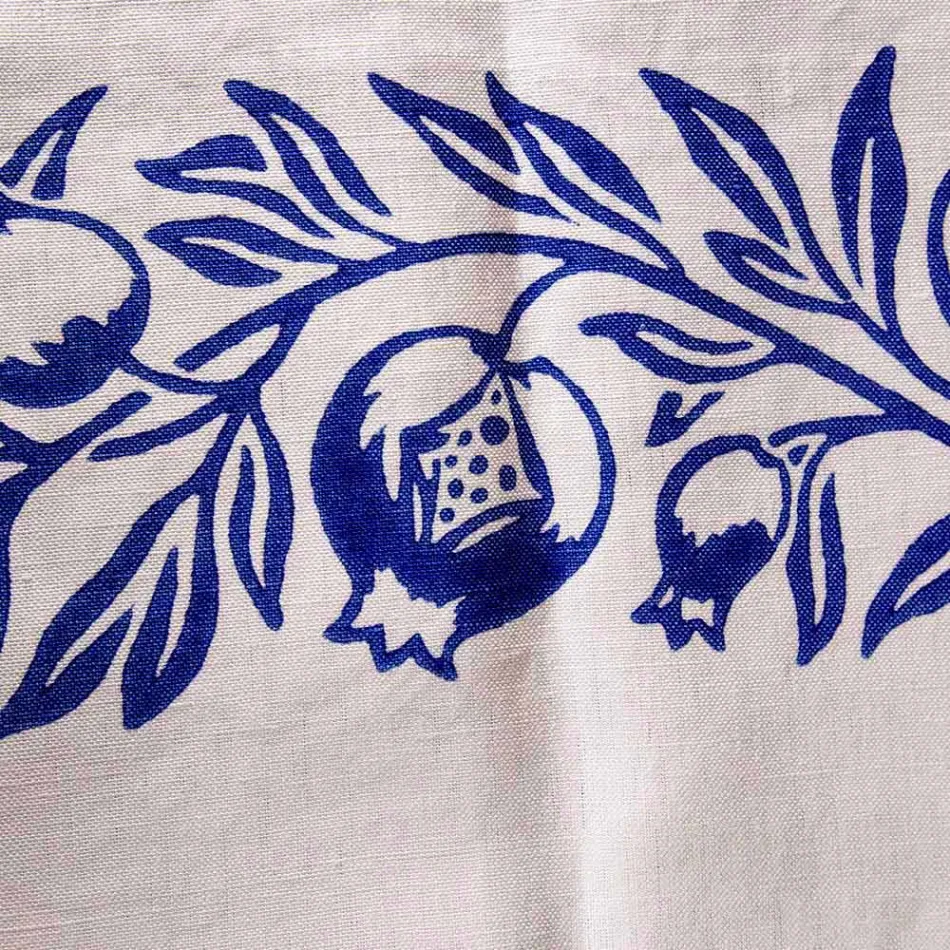 Serviciu de mic dejun italian artizanal Imprimare de mână pe țesături antice - mărci Viadurini