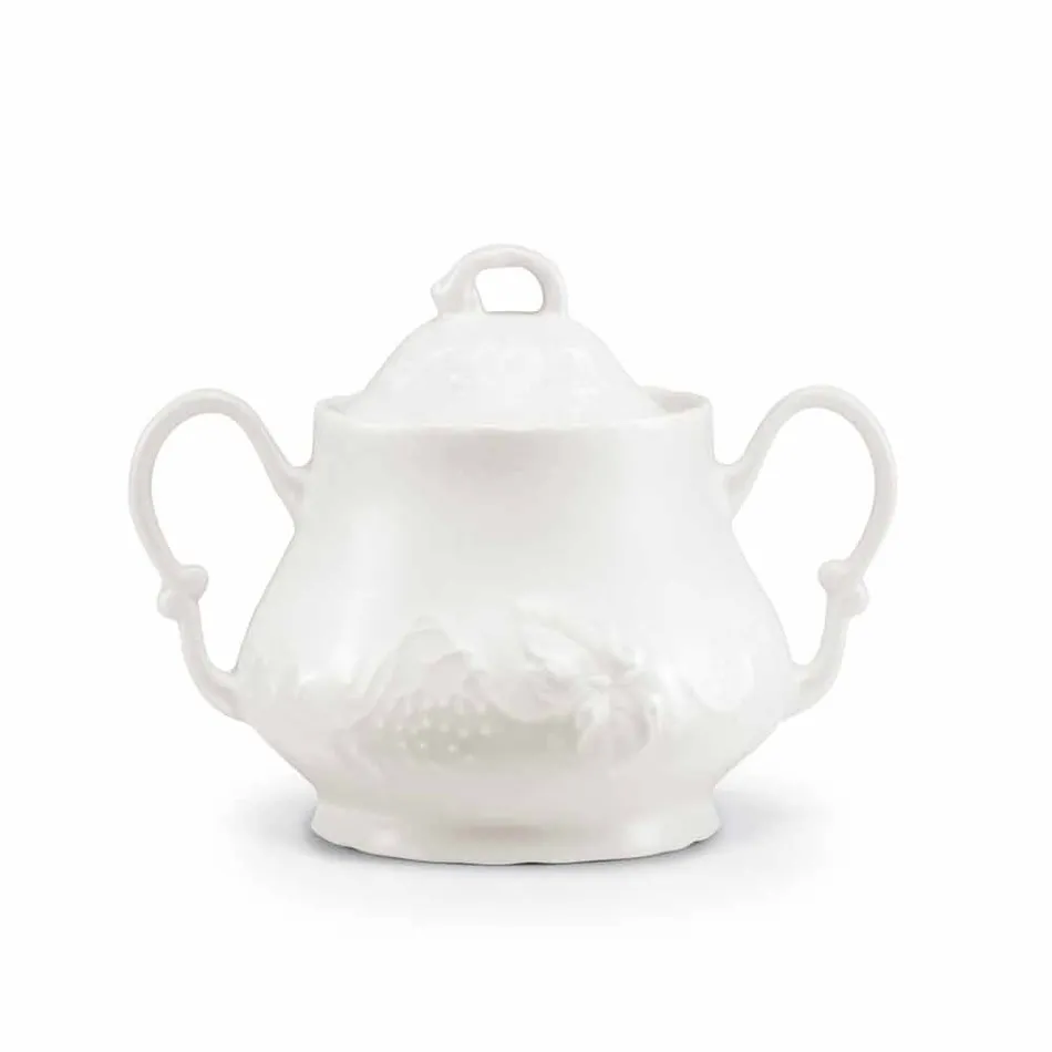 Serviciu complet de mic dejun 22 de bucăți în porțelan alb - Gimignano Viadurini