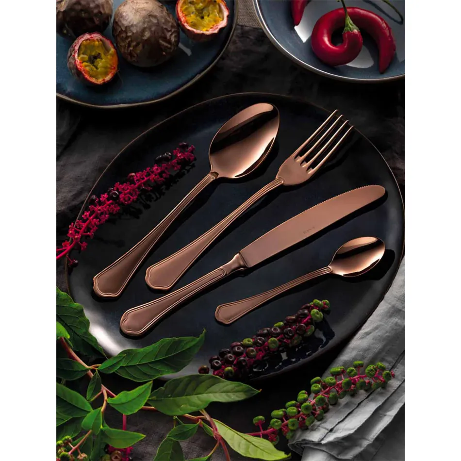 Set complet de tacâmuri din oțel inoxidabil de design de lux, 24 de piese - Boss Viadurini