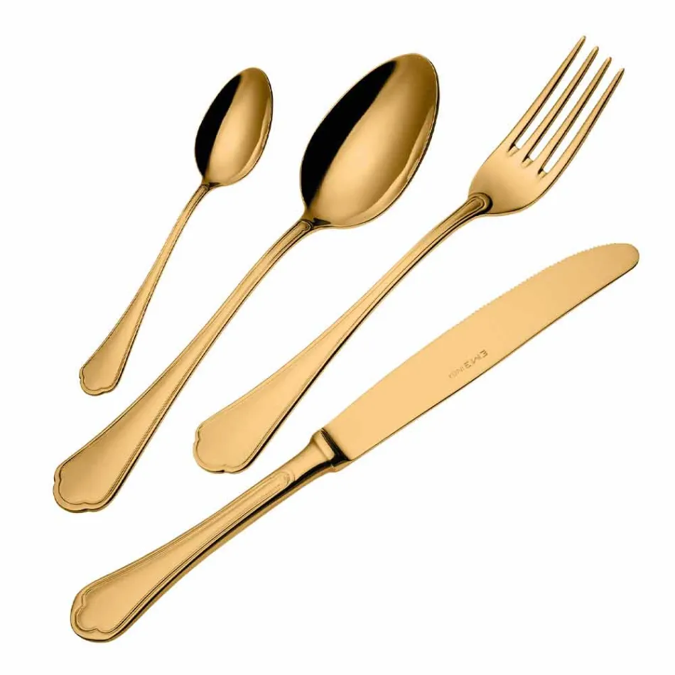 Set complet de tacâmuri din oțel inoxidabil de design de lux, 24 de piese - Boss Viadurini