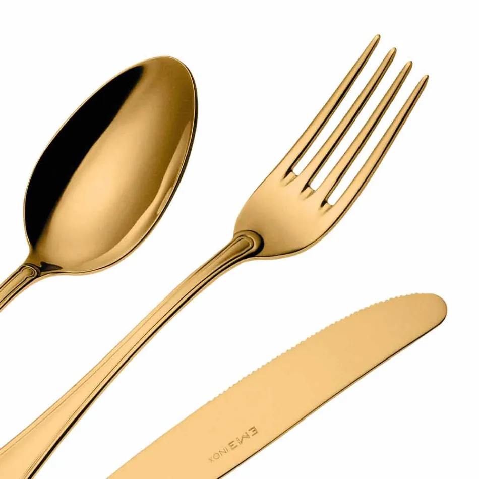 Set complet de tacâmuri din oțel inoxidabil de design de lux, 24 de piese - Boss Viadurini