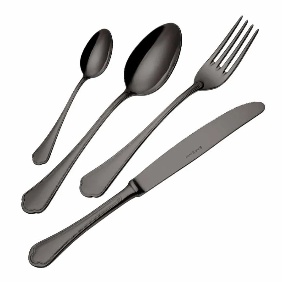 Set complet de tacâmuri din oțel inoxidabil de design de lux, 24 de piese - Boss Viadurini