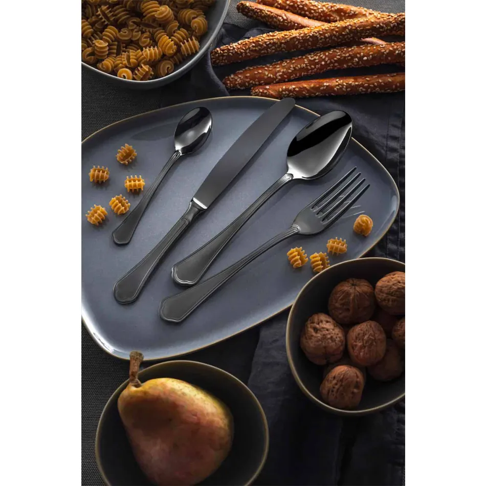 Set complet de tacâmuri din oțel inoxidabil de design de lux, 24 de piese - Boss Viadurini