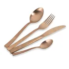 Set complet de tacâmuri din oțel negru sau design de cupru 24 bucăți - Fayette Viadurini