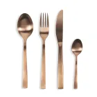 Set complet de tacâmuri din oțel negru sau design de cupru 24 bucăți - Fayette Viadurini