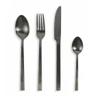 Set complet de tacâmuri din oțel negru sau design de cupru 24 bucăți - Fayette Viadurini