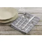 Tacâmuri de servicii complete în design din oțel satinat 24 bucăți - fantezie Viadurini