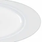 Set de servire modern din porțelan alb, cu design oval, 2 bucăți - Telescop Viadurini