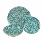 Serviciu complet de masă în porțelan colorat 18 bucăți - Indonezia Viadurini