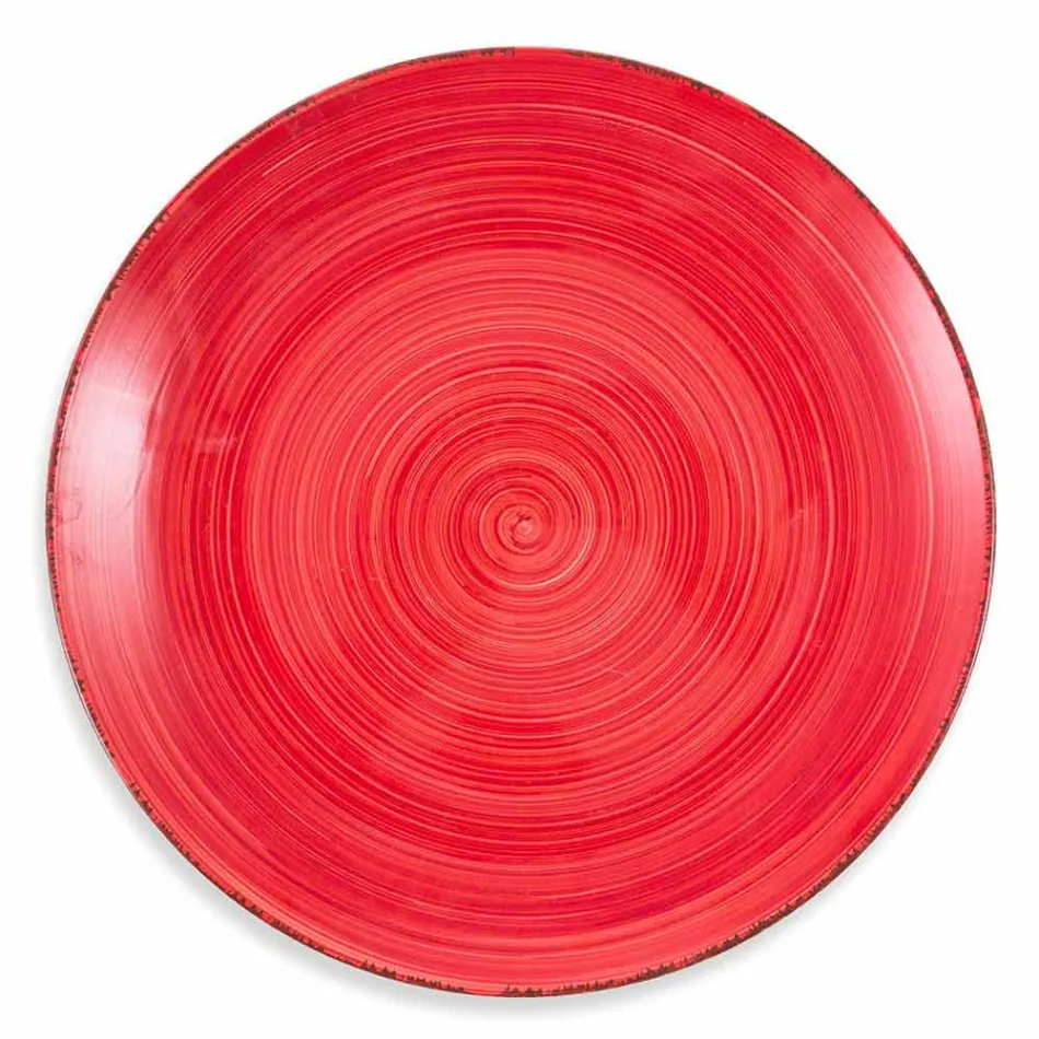 Vase de masă cu plăci colorate 18 piese în gresie modernă - Abruzzo Viadurini