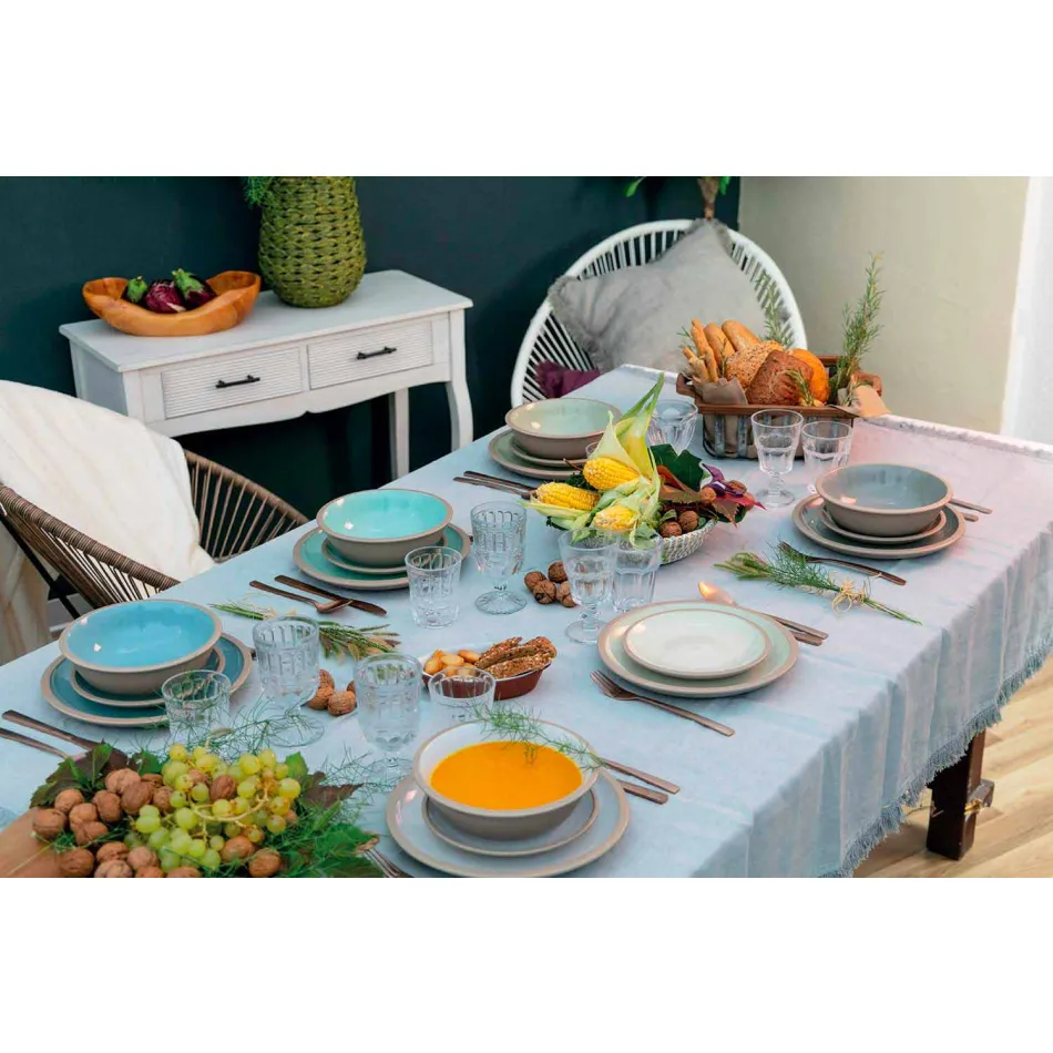 Mese de masă colorate set complet 18 piese de design - Osteria Viadurini