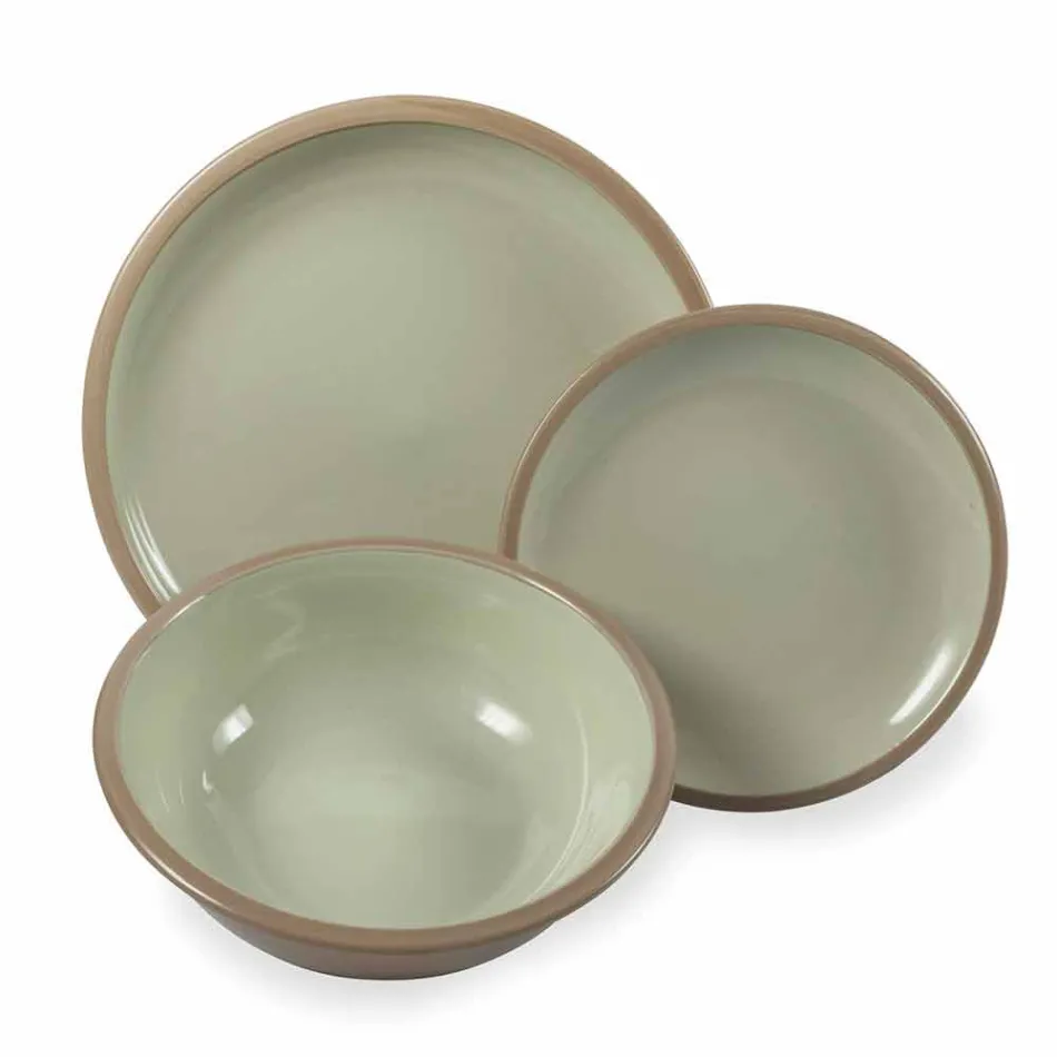 Set de veselă Placi colorate Design 18 piese complete - Osteria Viadurini