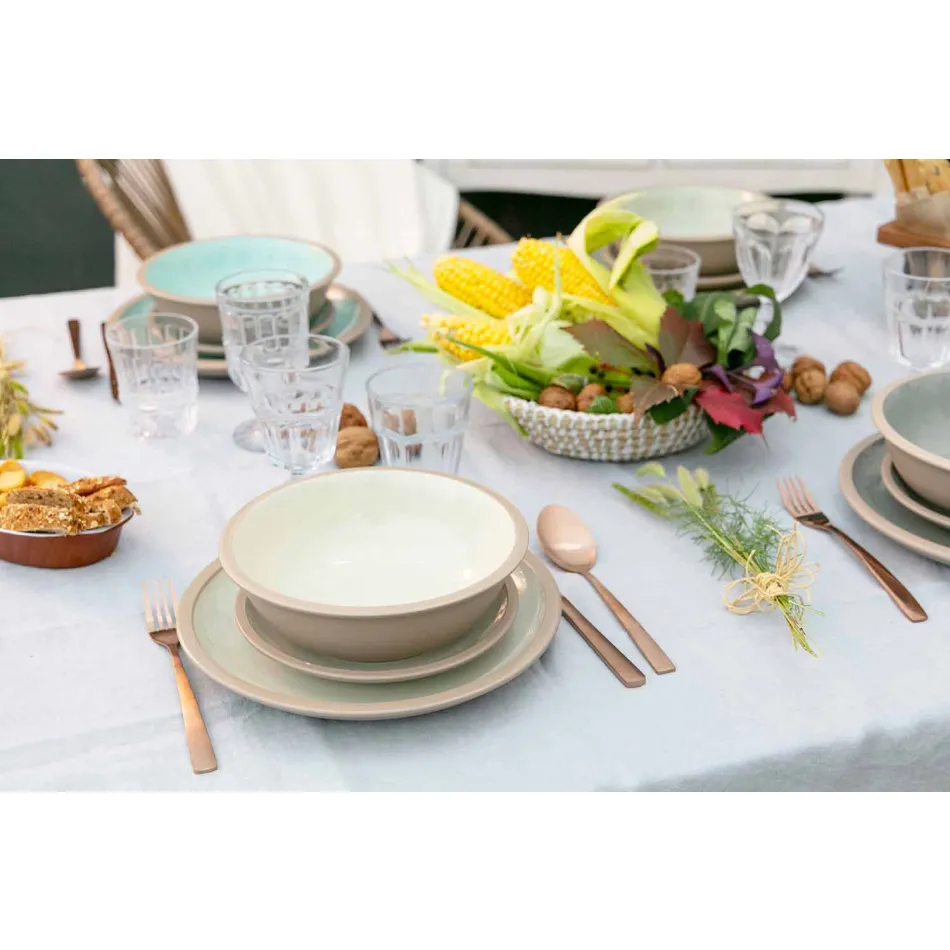 Mese de masă colorate set complet 18 piese de design - Osteria Viadurini