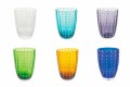 Set de 12 pahare moderne de design din sticlă colorată pentru apă - Botswana