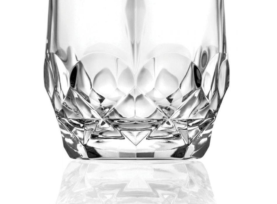 Serviciu de 12 pahare de ochelari de cristal whisky ecologic - Bromeo Viadurini