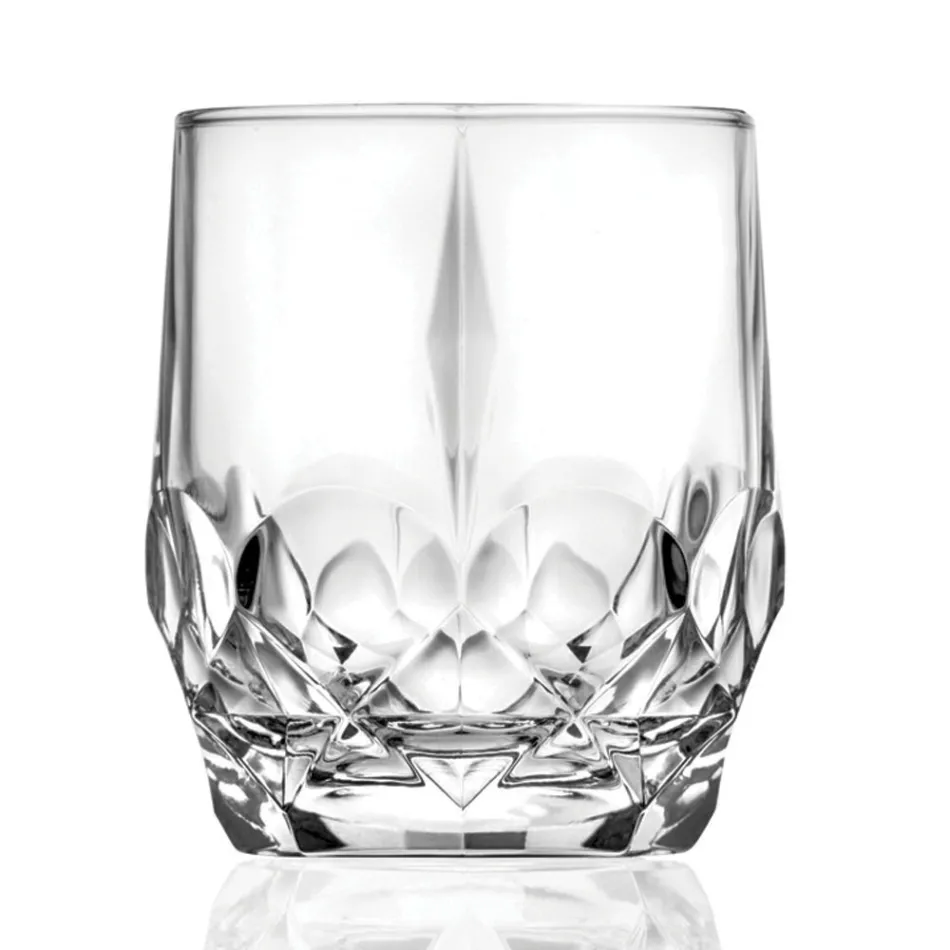Serviciu de 12 pahare de ochelari de cristal whisky ecologic - Bromeo Viadurini