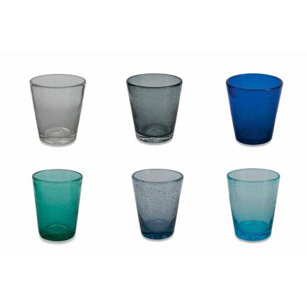 Set de 6 pahare din sticlă suflată colorate de la Abruzzo - Apa Viadurini