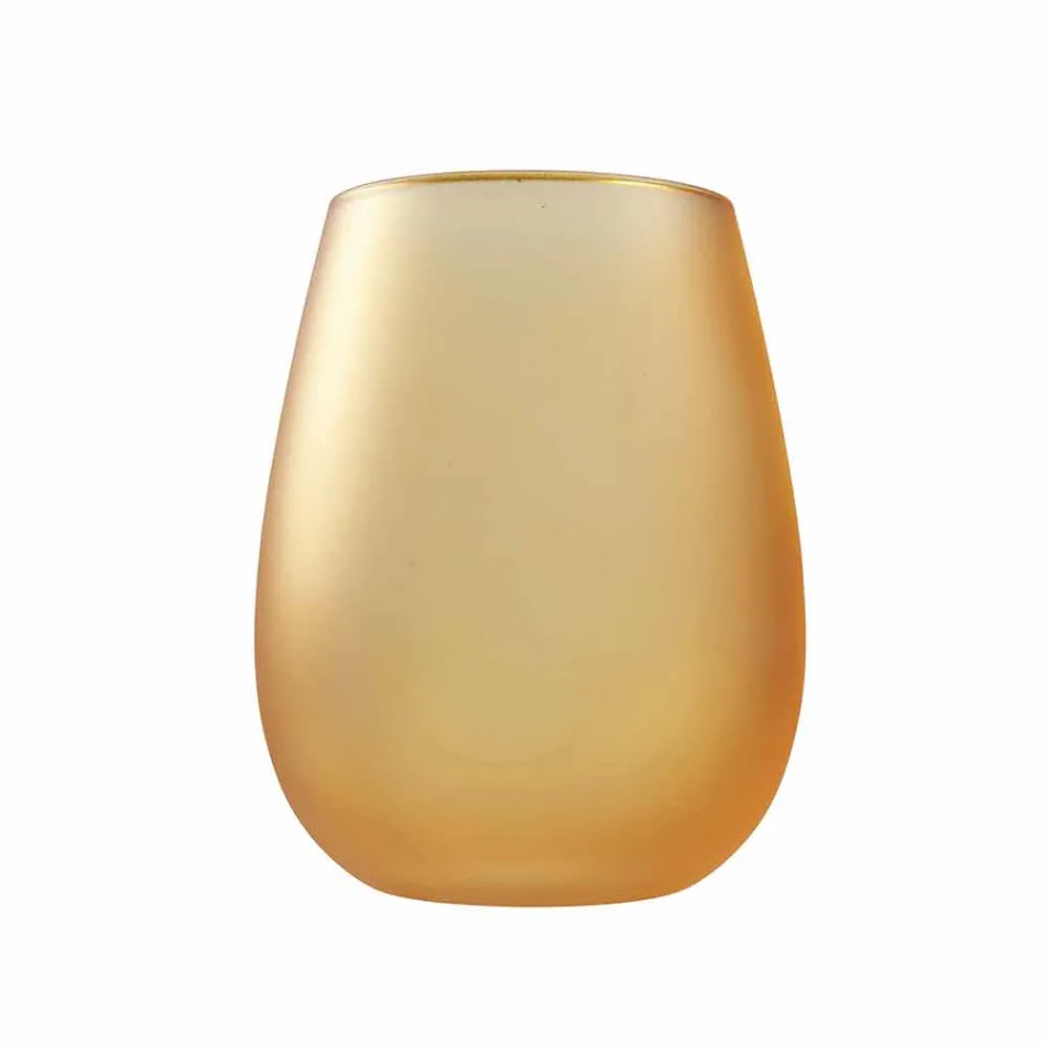 Set pahare moderne de sticlă colorată cu apă, 12 bucăți - jantă Viadurini