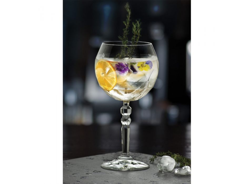 Serviciu de sticlă de cocktail Gin Tonic în Eco Crystal 12 buc - Bromeo Viadurini