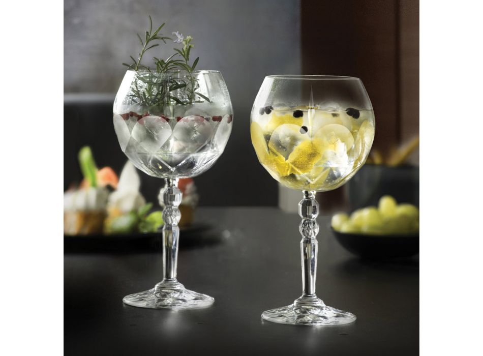 Serviciu de sticlă de cocktail Gin Tonic în Eco Crystal 12 buc - Bromeo Viadurini
