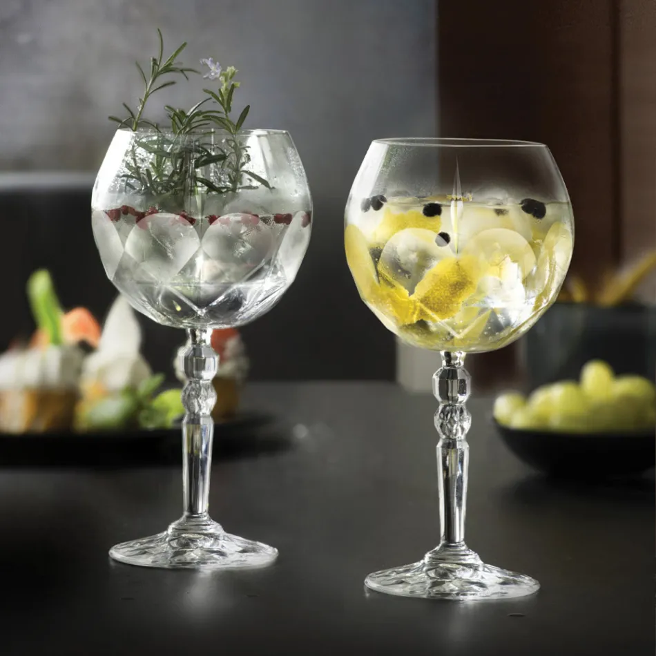 Serviciu de sticlă de cocktail Gin Tonic în Eco Crystal 12 buc - Bromeo Viadurini
