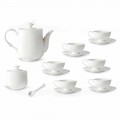 Set de pahare de ceai din porțelan 15 piese design cu picior - Armanda