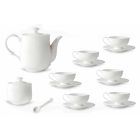 Set ceașcă de ceai din porțelan Design 15 piese cu picior - Armanda Viadurini