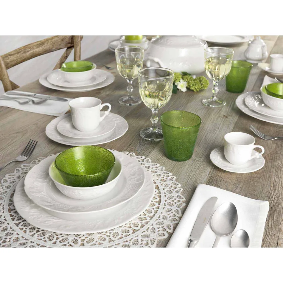 Set de 27 de plăci de design elegante din porțelan alb - Gimignano Viadurini