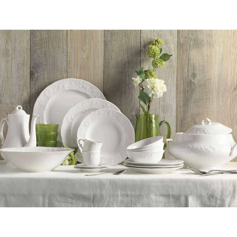 Set de 27 de plăci de design elegante din porțelan alb - Gimignano Viadurini