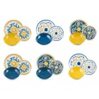 Set complet de produse de masă colorate și moderne de masă 18 piese - Cefalu Viadurini