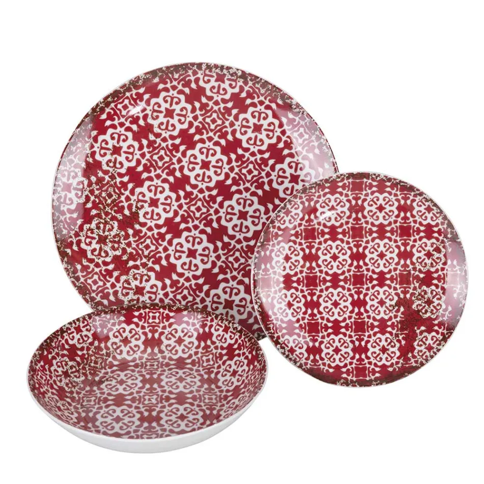 Serviciu de cină din porțelan din 18 piese în 2 finisaje diferite - Jamais Viadurini