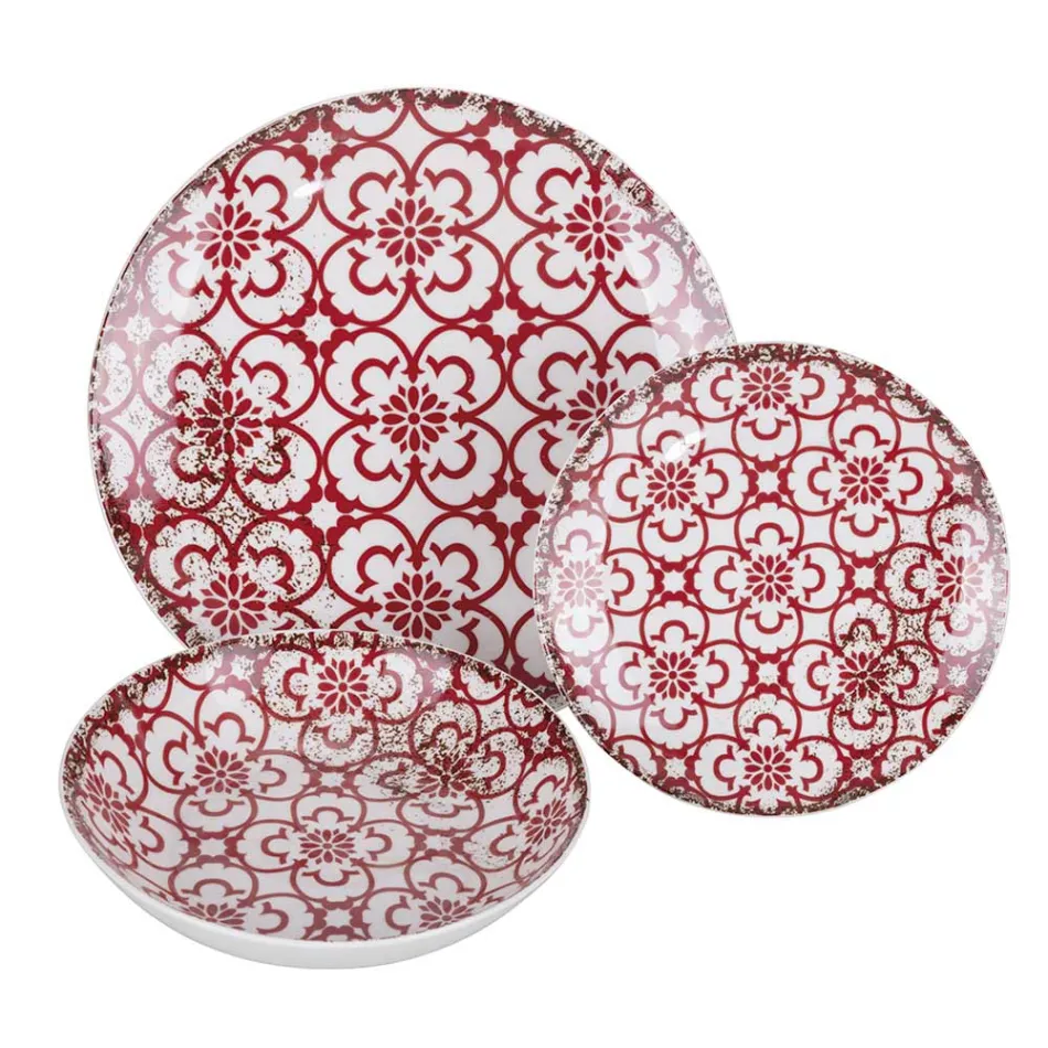 Serviciu de cină din porțelan din 18 piese în 2 finisaje diferite - Jamais Viadurini