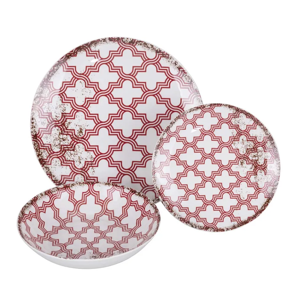 Serviciu de cină din porțelan din 18 piese în 2 finisaje diferite - Jamais Viadurini