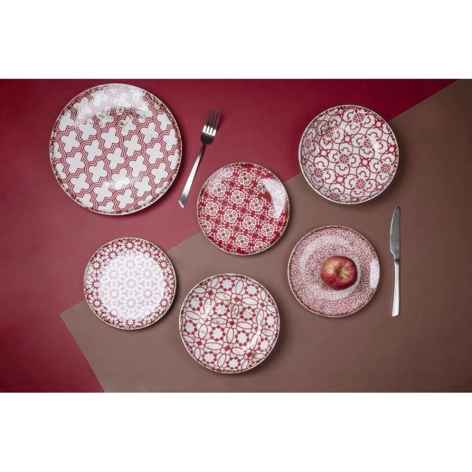 Serviciu de cină din porțelan din 18 piese în 2 finisaje diferite - Jamais Viadurini