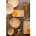 Serviciul de 12 bucăți de aperitiv pentru piese în gresie colorată de design modern - Simba Viadurini